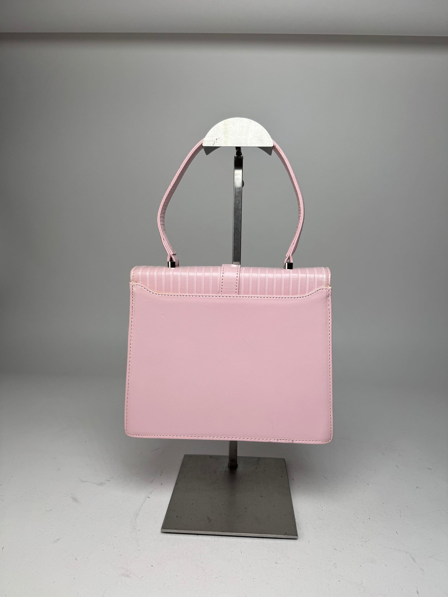 Vintage Courreges Leather Handbag Pink