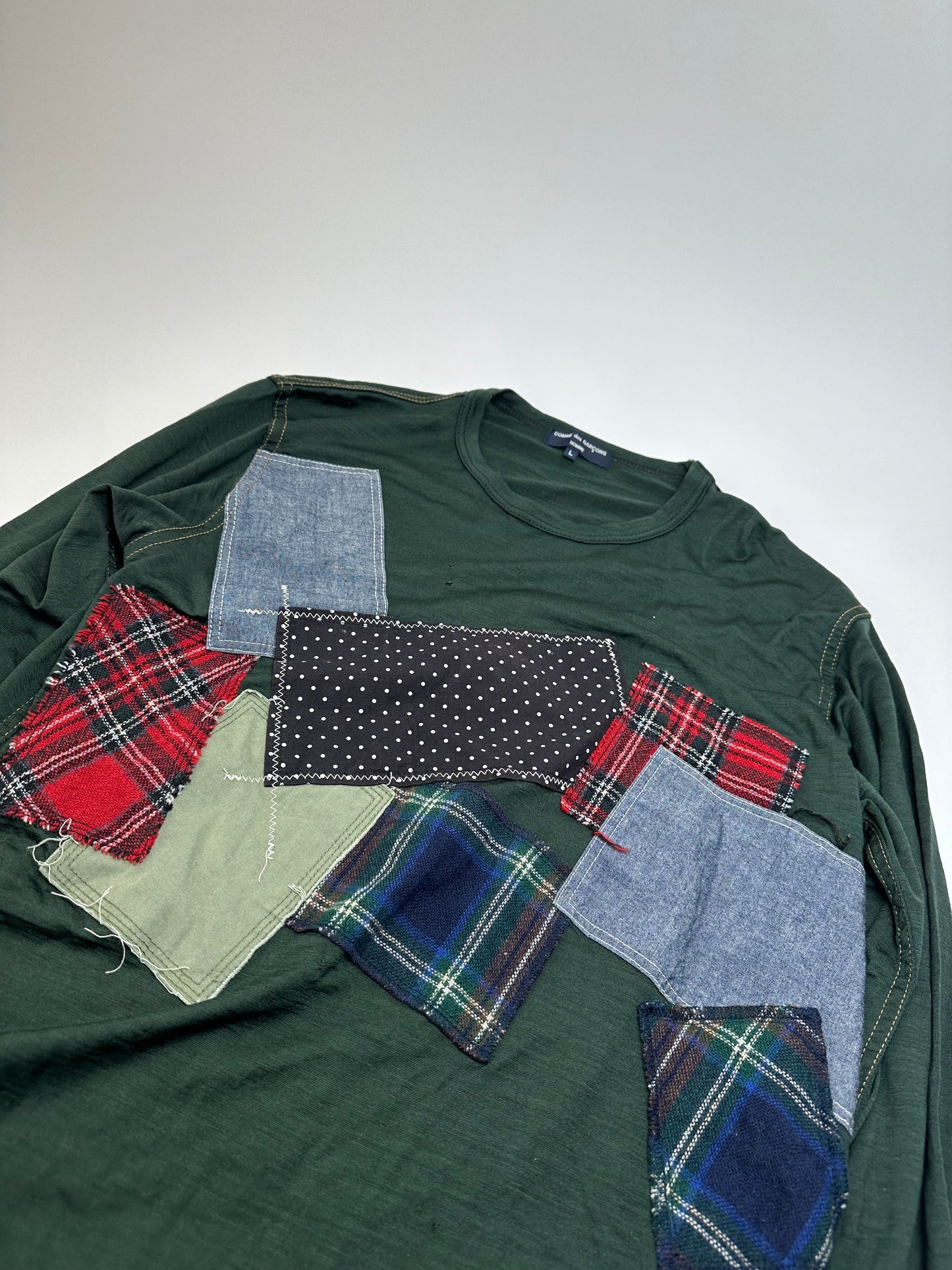 Vintage Men’s Comme Des Garçons Abstract Sweatshirt Green L