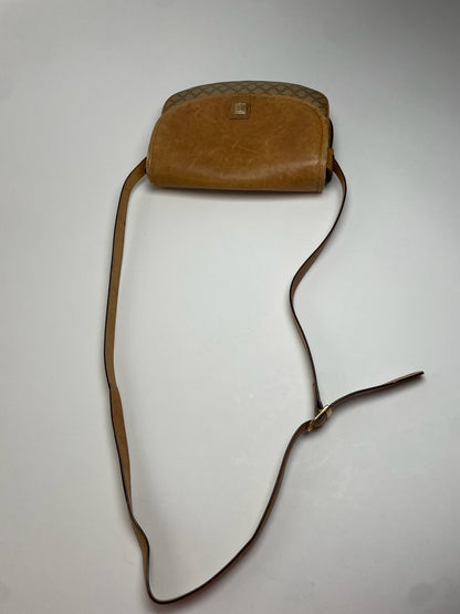 Vintage Celine Monogram leather Shoulder Bag beige Brown