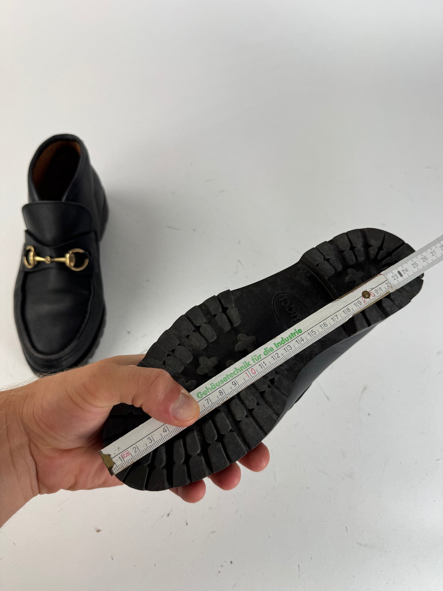 Vintage Gucci Leather Boots Horsebit Black