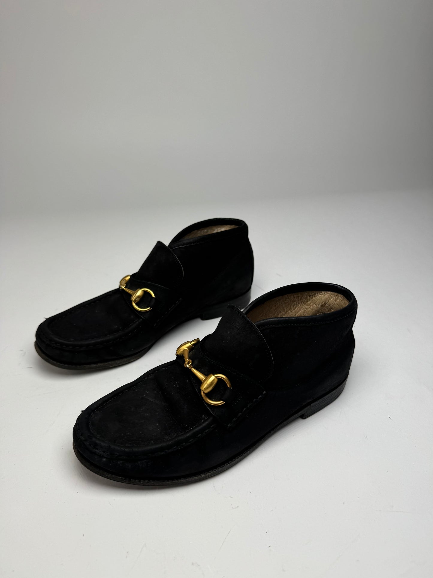 Vintage Gucci Horsebit Leather Boots Black EU35,5