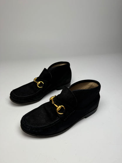 Vintage Gucci Horsebit Leather Boots Black EU35,5