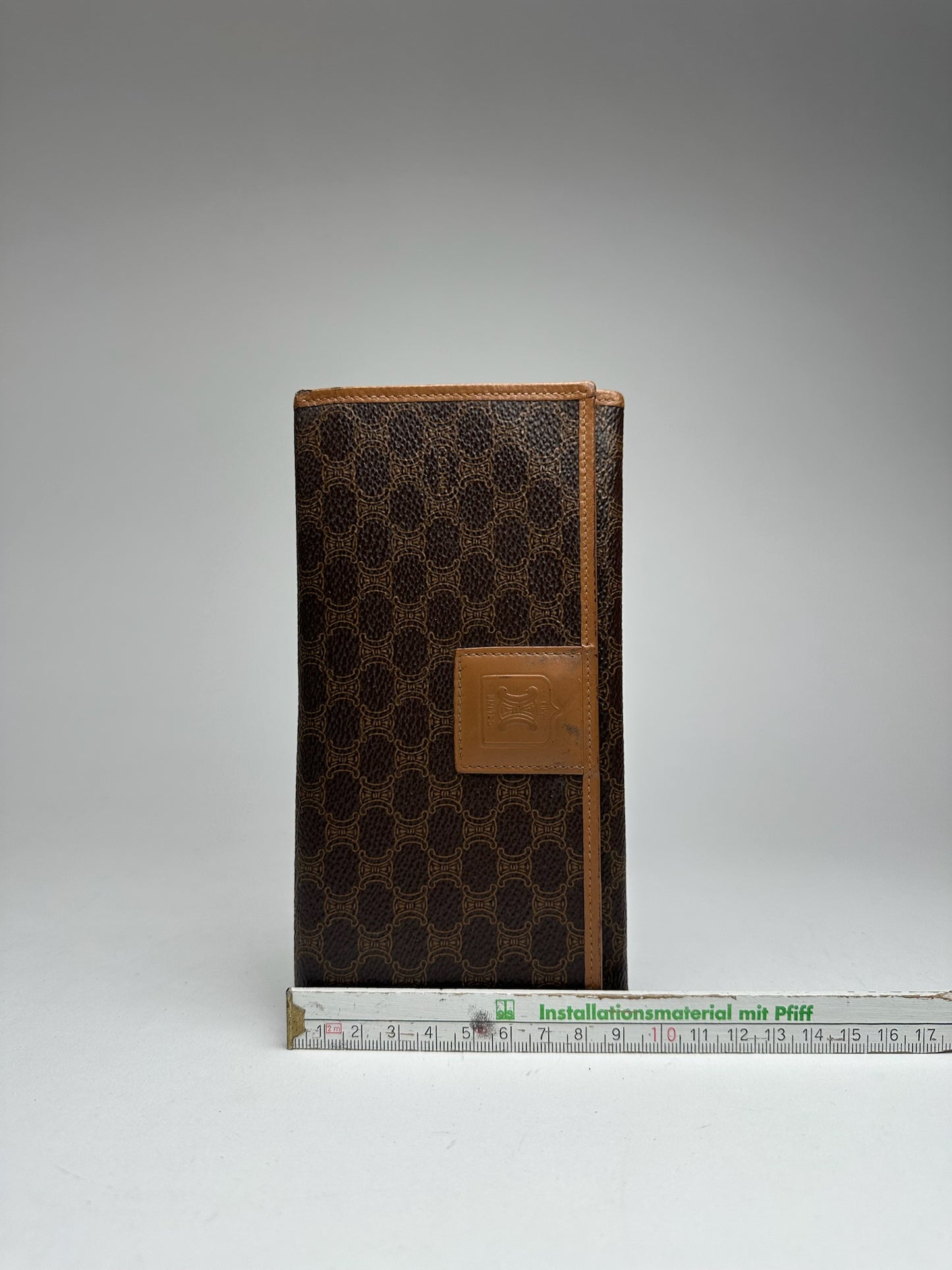 Vintage Celine Paris Leather monogram Wallet Brown