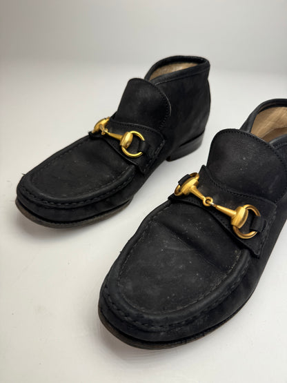 Vintage Gucci Horsebit Leather Boots Black EU35,5
