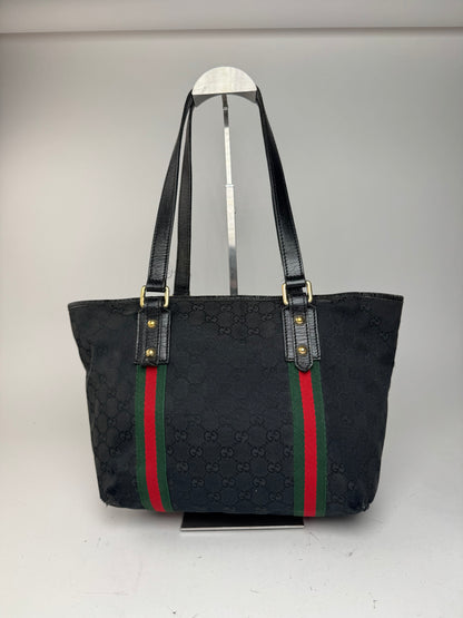Vintage Gucci Monogramm Canvas Shopper Black