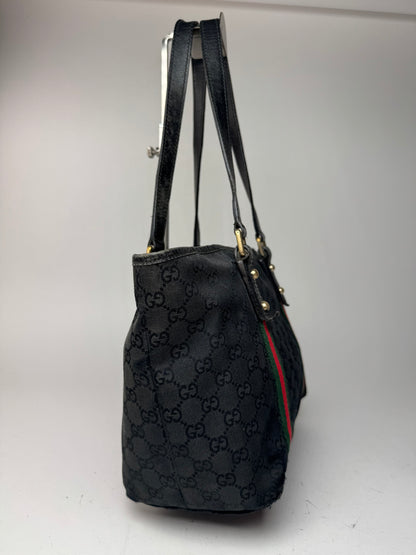 Vintage Gucci Monogramm Canvas Shopper Black