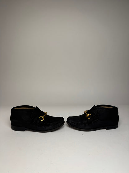 Vintage Gucci Horsebit Leather Boots Black EU35,5