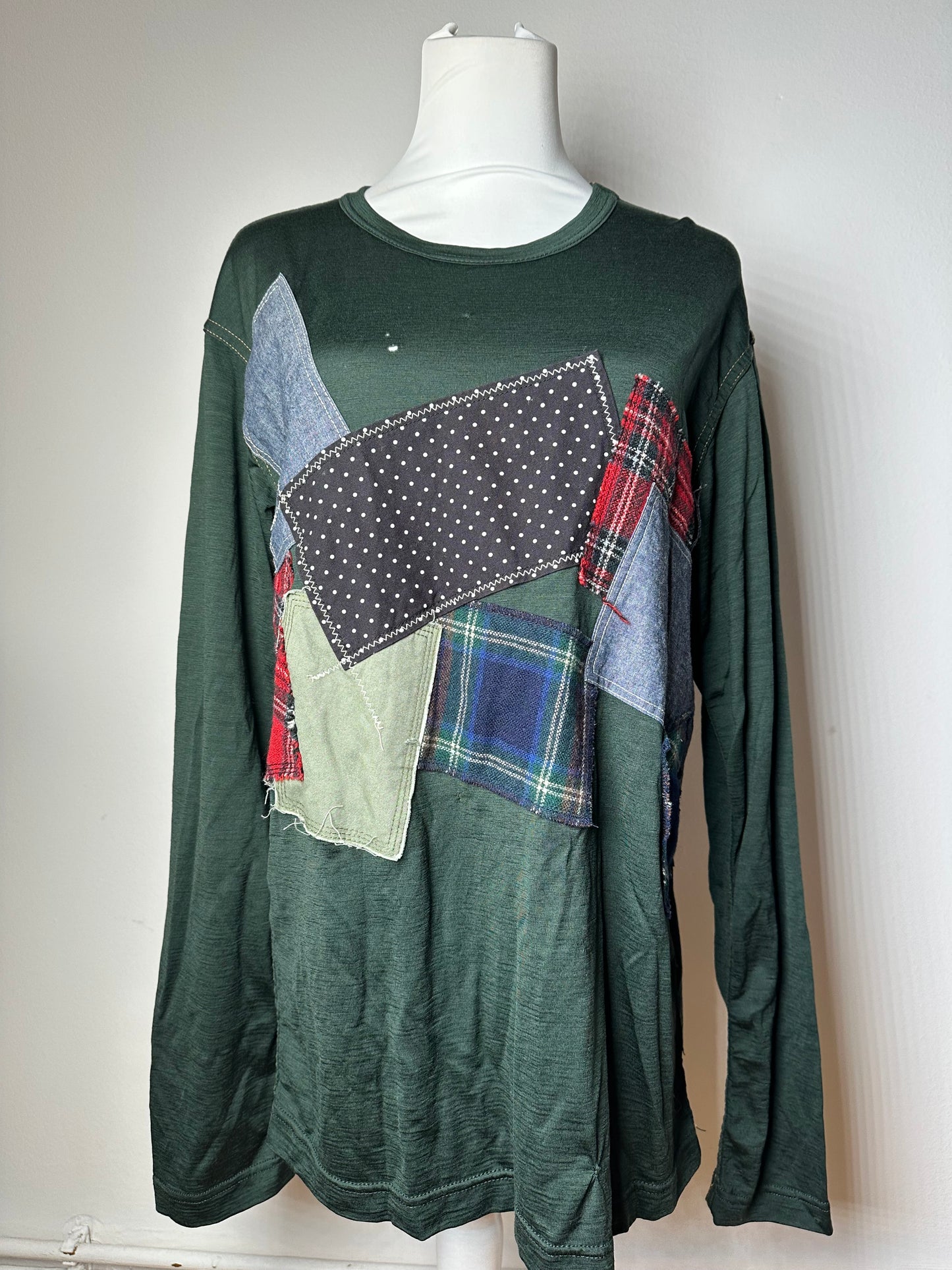 Vintage Men’s Comme Des Garçons Abstract Sweatshirt Green L