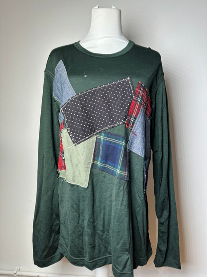Vintage Men’s Comme Des Garçons Abstract Sweatshirt Green L