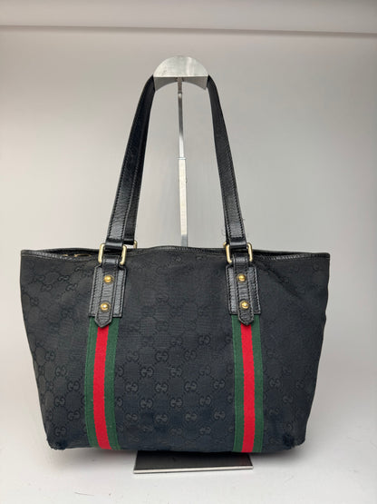 Vintage Gucci Monogramm Canvas Shopper Black