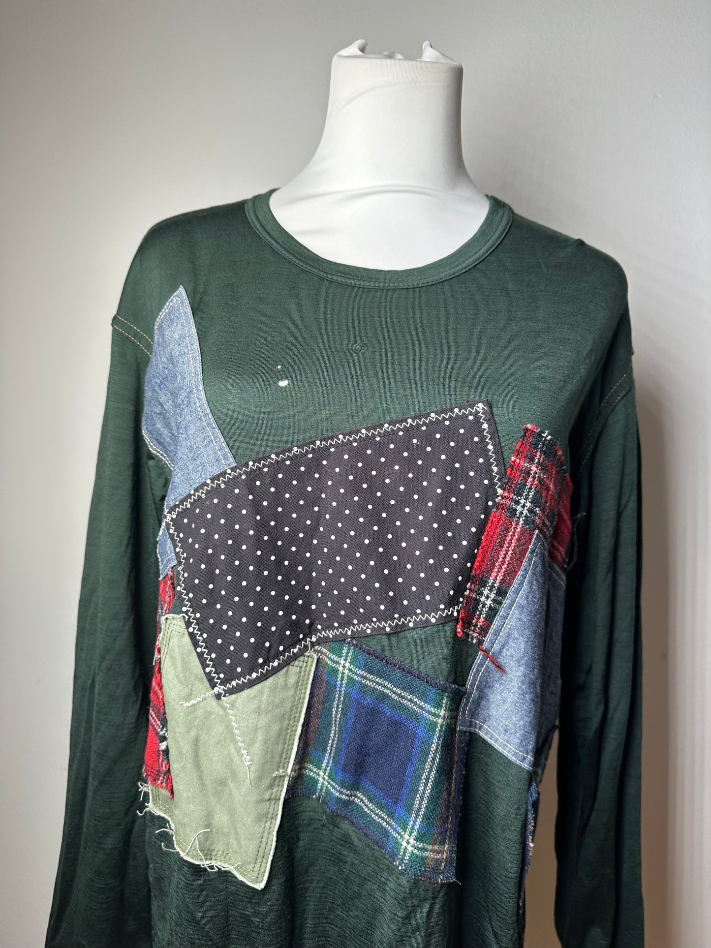 Vintage Men’s Comme Des Garçons Abstract Sweatshirt Green L