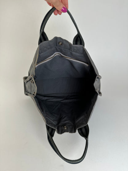 Vintage HERMÈS Canvas Tote Bag Grey