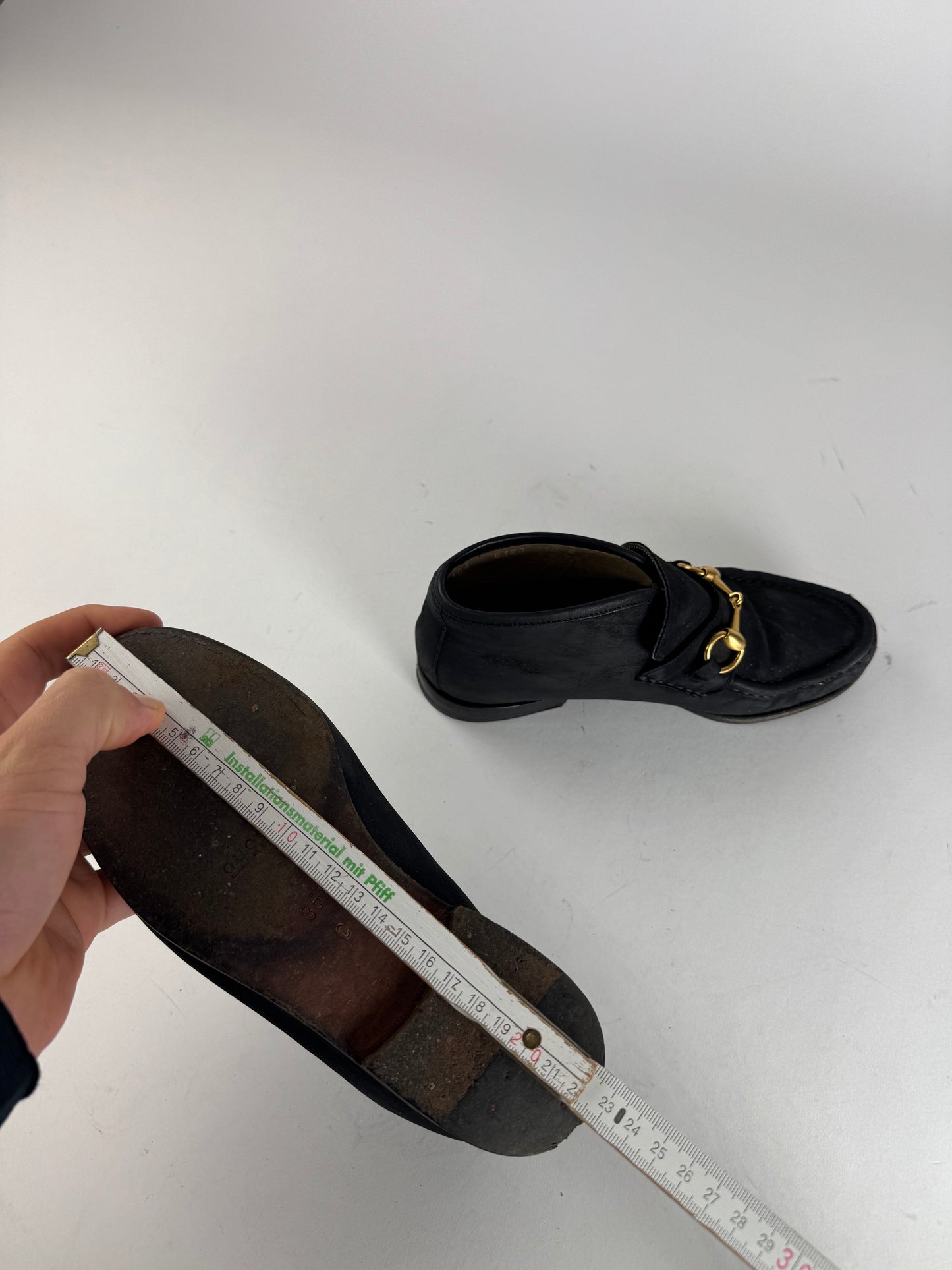 Vintage Gucci Horsebit Leather Boots Black EU35,5