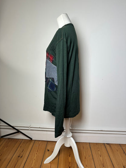 Vintage Men’s Comme Des Garçons Abstract Sweatshirt Green L