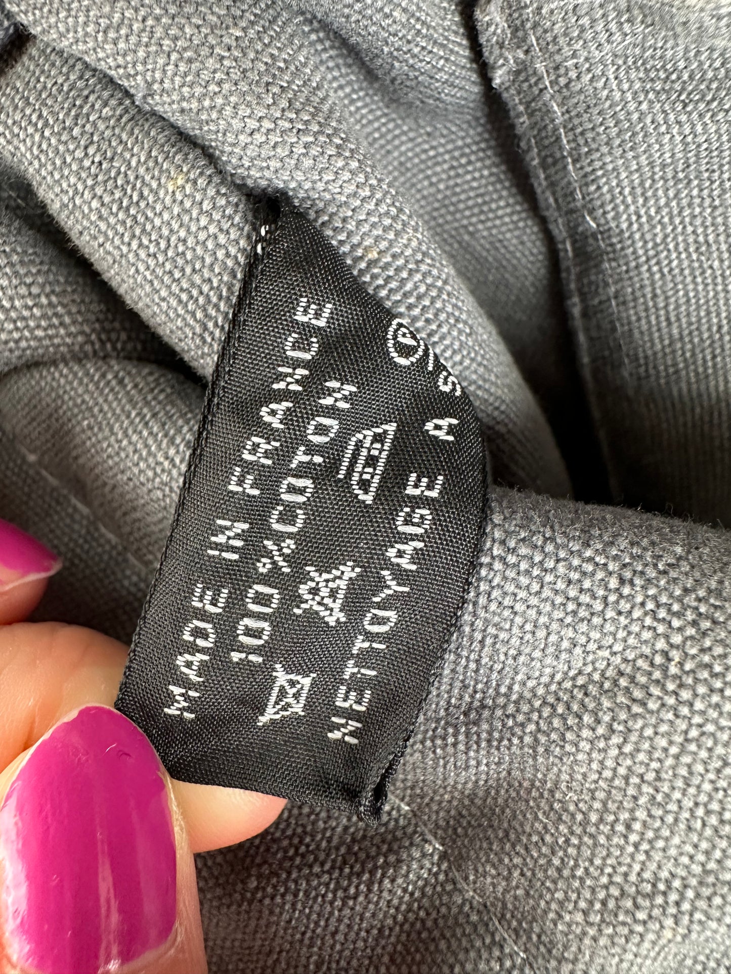Vintage HERMÈS Canvas Tote Bag Grey