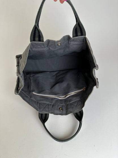 Vintage HERMÈS Canvas Tote Bag Grey