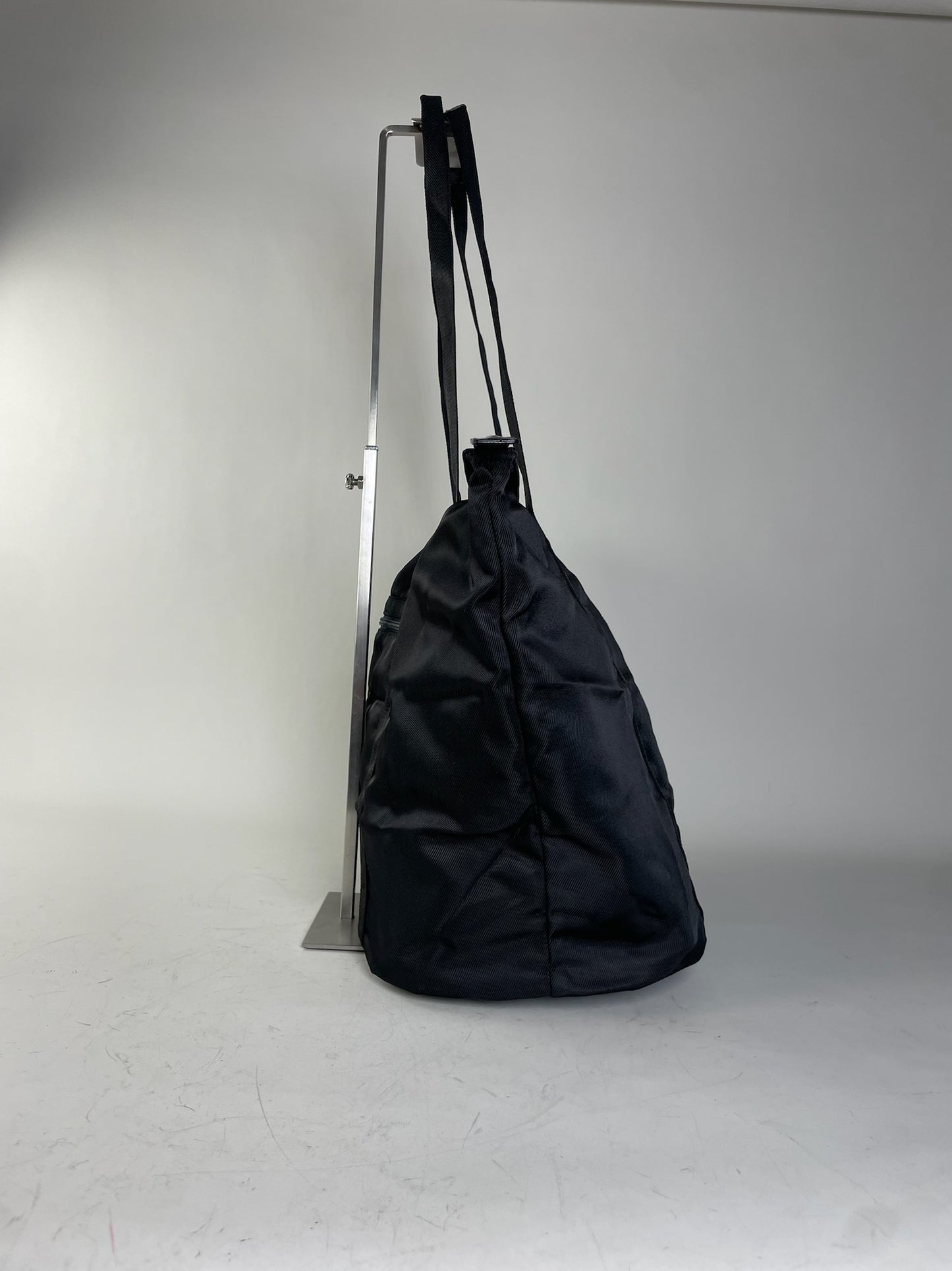 Vintage Gucci Nylon Tote Bag Black Silver