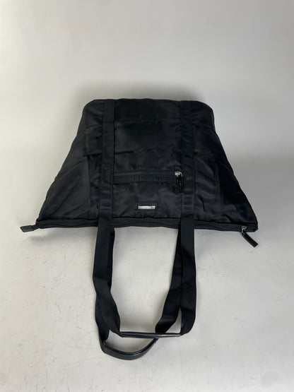 Vintage Gucci Nylon Tote Bag Black Silver