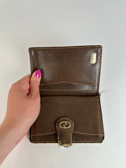 Vintage Gucci GG Canvas Bifold Wallet Beige Brown