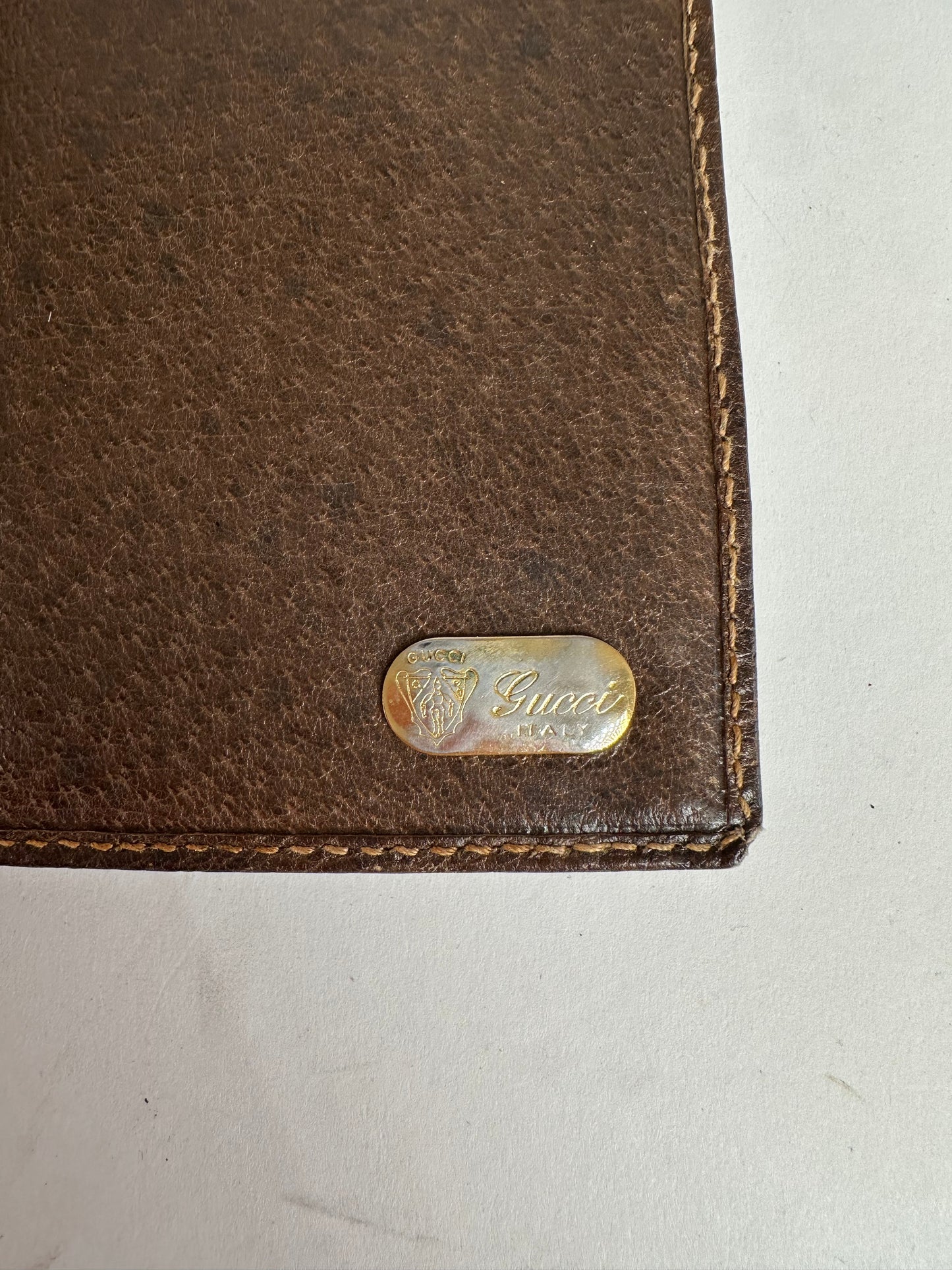 Vintage Gucci GG Canvas Bifold Wallet Beige Brown
