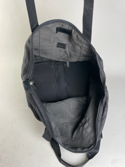 Vintage Gucci Nylon Tote Bag Black Silver