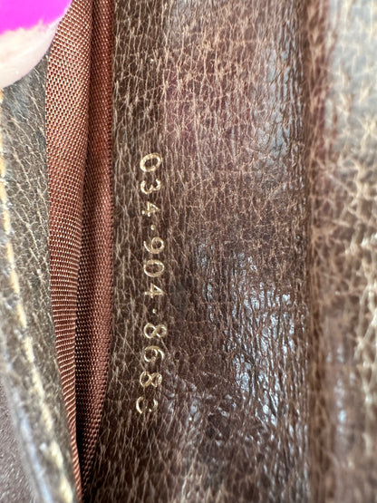 Vintage Gucci GG Canvas Bifold Wallet Beige Brown