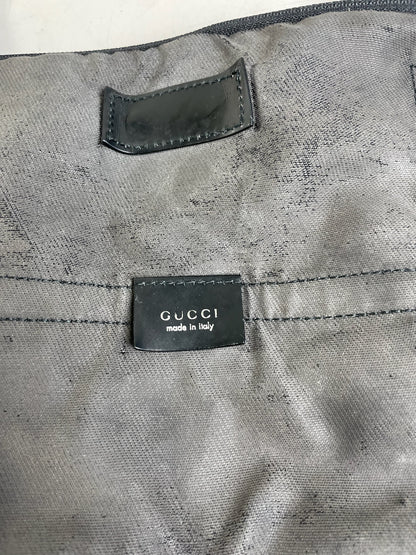 Vintage Gucci Nylon Tote Bag Black Silver