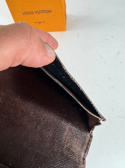 Vintage Gucci Damier Monogram Leather Card Holder Brown