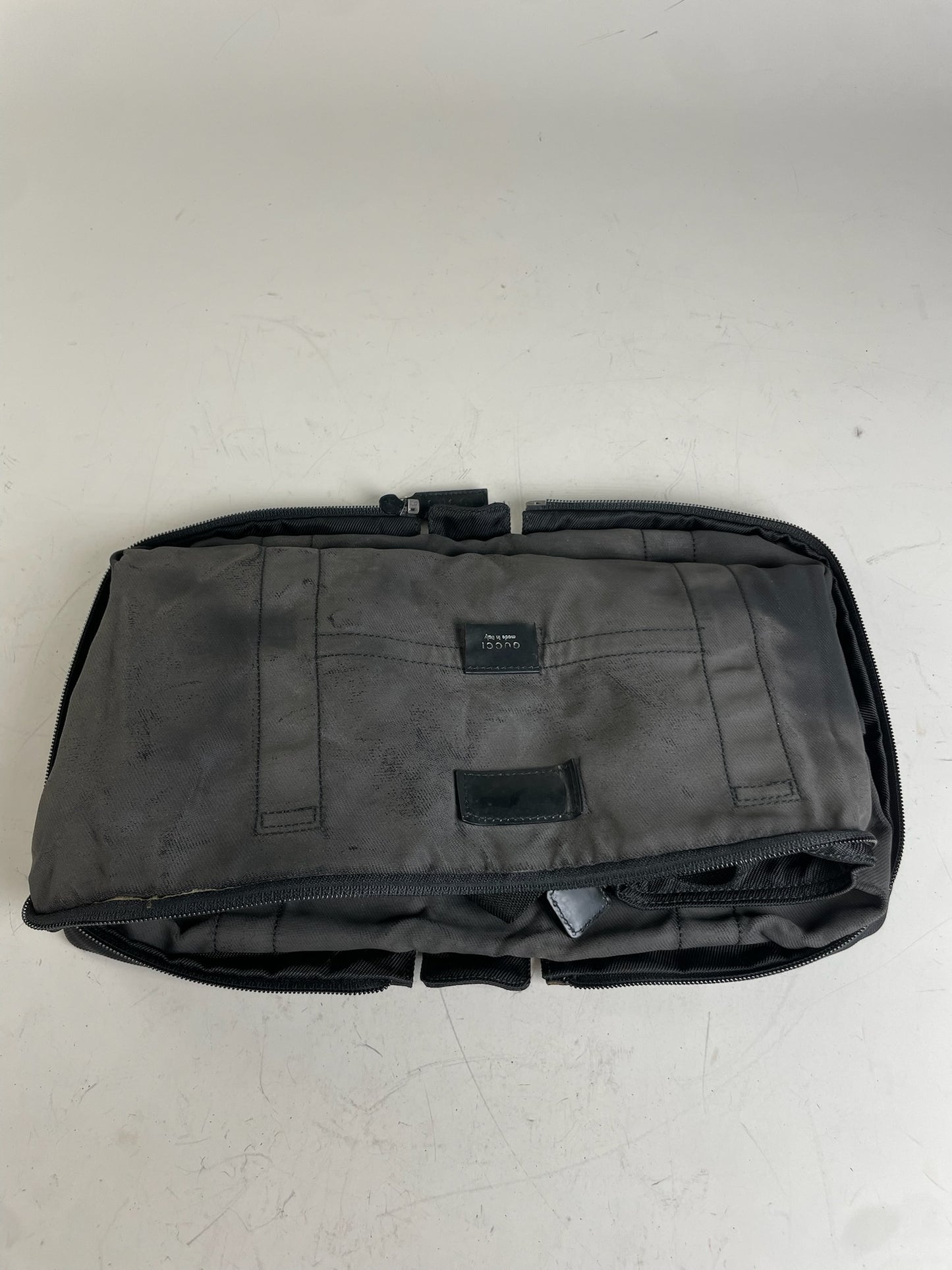 Vintage Gucci Nylon Tote Bag Black Silver