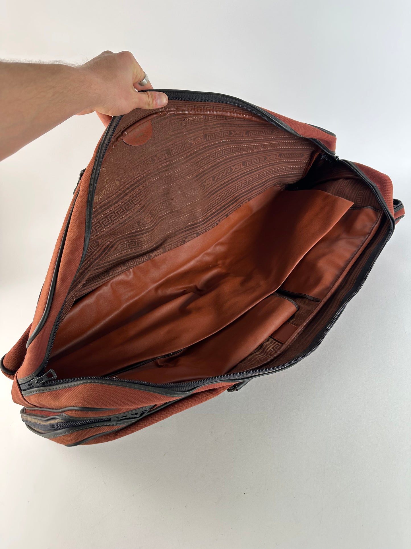 Vintage Yves Saint Laurent Duffel Bag Red Black