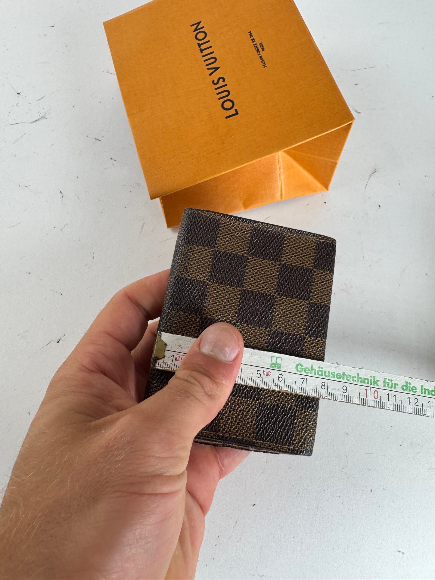 Vintage Gucci Damier Monogram Leather Card Holder Brown