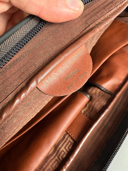 Vintage Yves Saint Laurent Duffel Bag Red Black