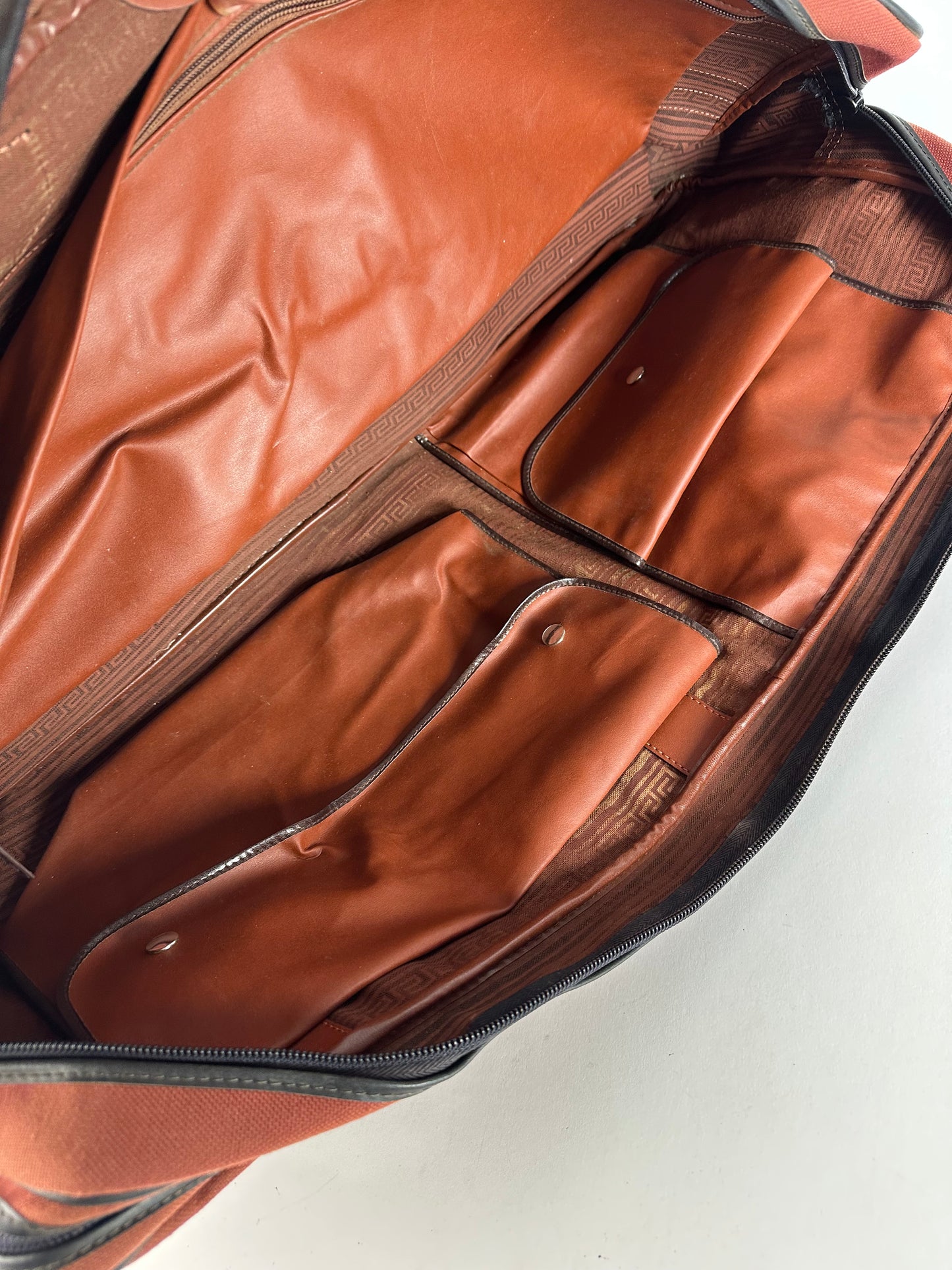 Vintage Yves Saint Laurent Duffel Bag Red Black