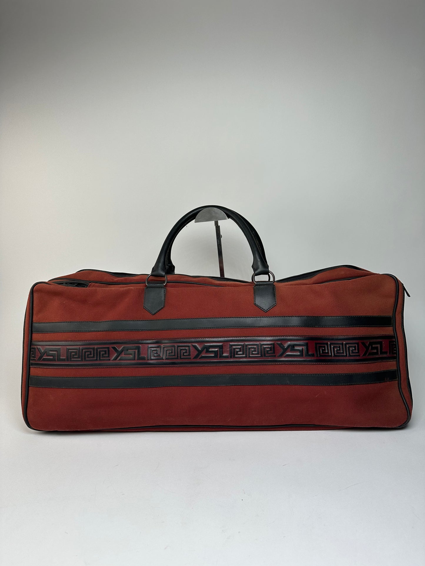 Vintage Yves Saint Laurent Duffel Bag Red Black