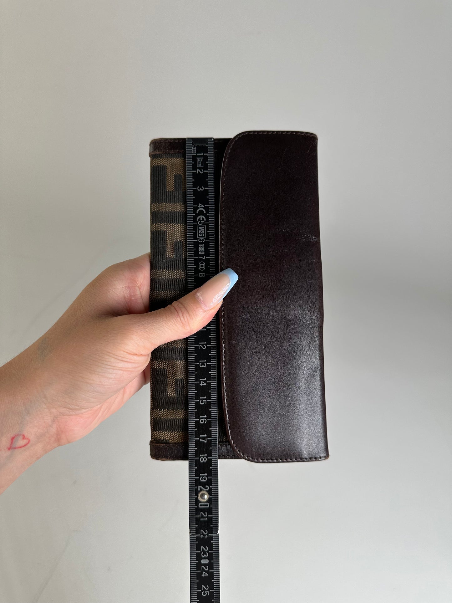 Vintage Fendi FF Monogram Canvas Wallet Brown Tan