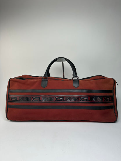 Vintage Yves Saint Laurent Duffel Bag Red Black