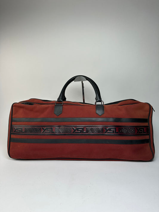 Vintage Yves Saint Laurent Duffel Bag Red Black
