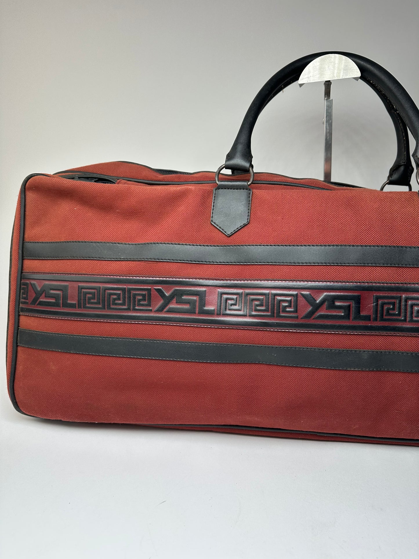 Vintage Yves Saint Laurent Duffel Bag Red Black