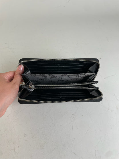 Vintage Vivienne Westwood Leather Zip Wallet Black Silver