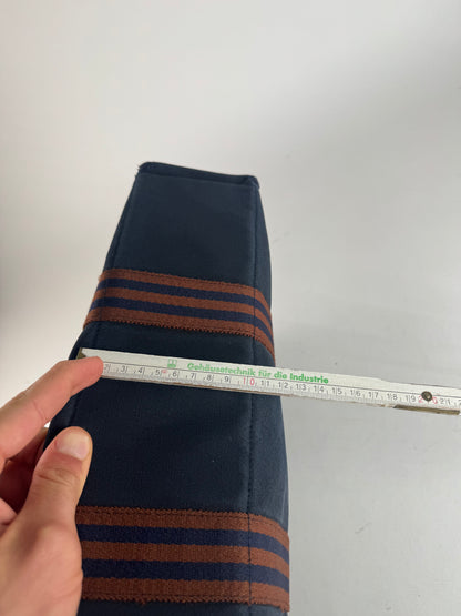 Vintage Hermes Canvas Tote Bag Navy Red