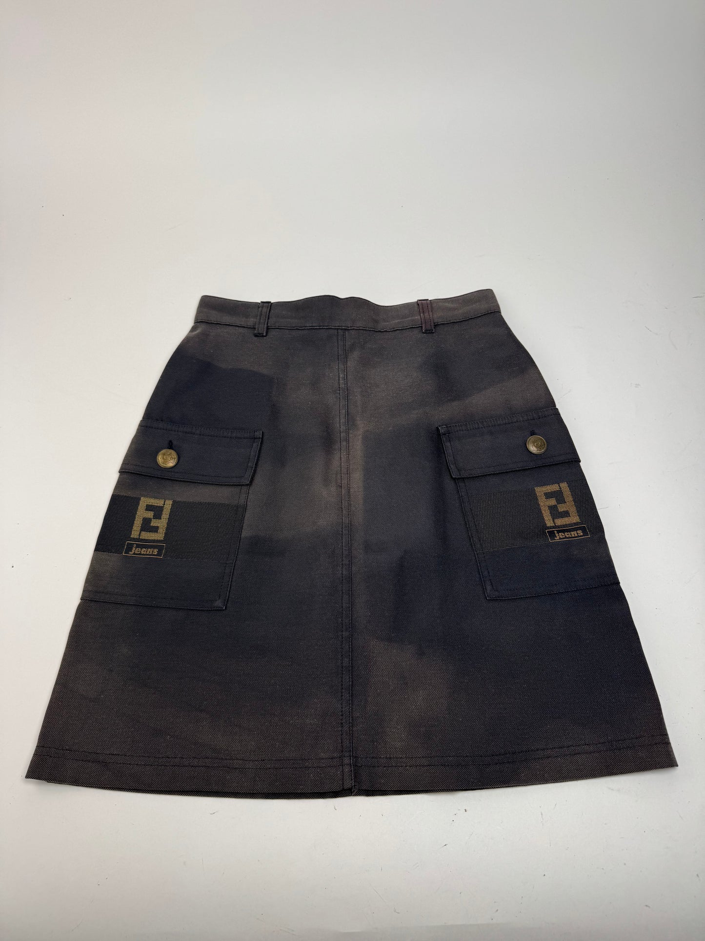 Vintage Fendi Roma Skirt Black M