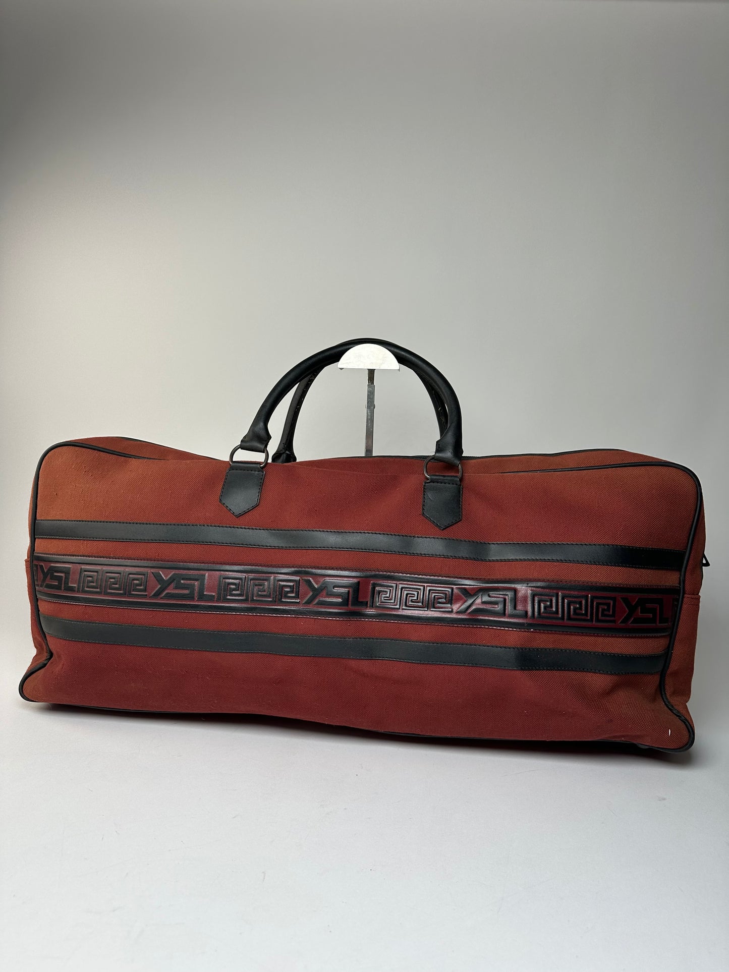 Vintage Yves Saint Laurent Duffel Bag Red Black