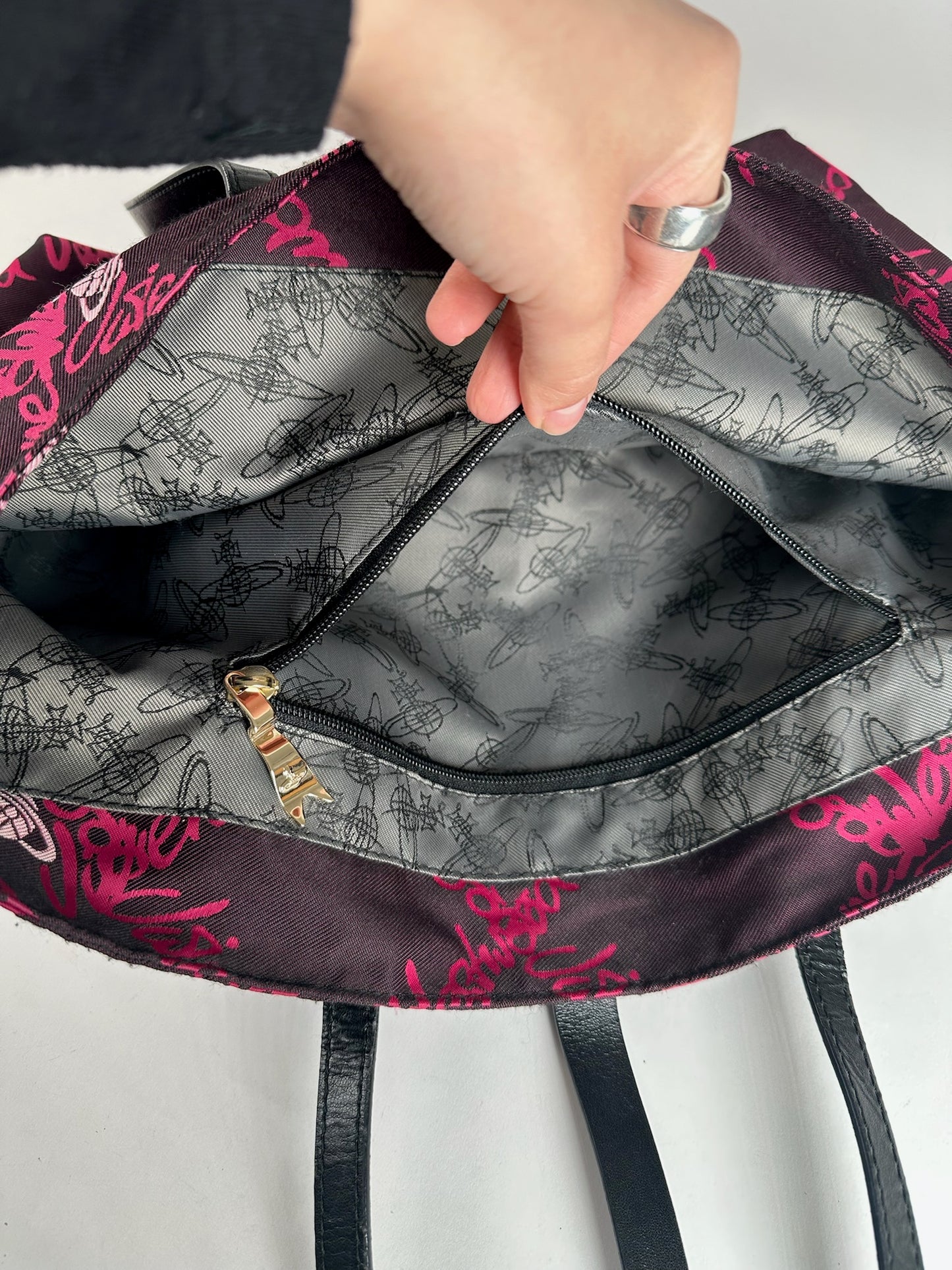 Vintage Vivienne Westwood shopper bag pink purple