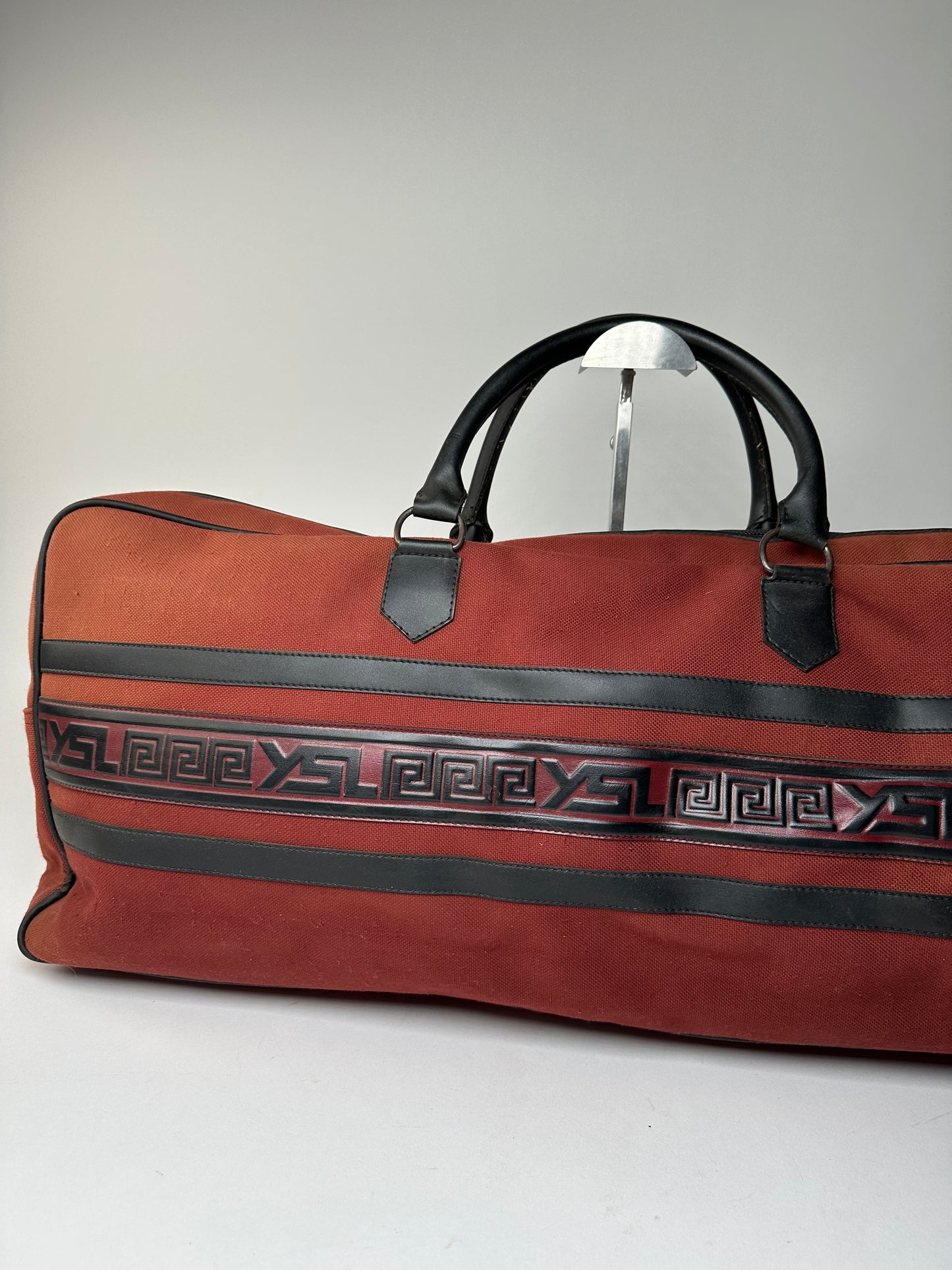 Vintage Yves Saint Laurent Duffel Bag Red Black