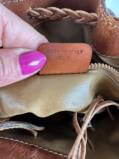 Vintage Celine Macadam Bucket Bag Beige Canvas
