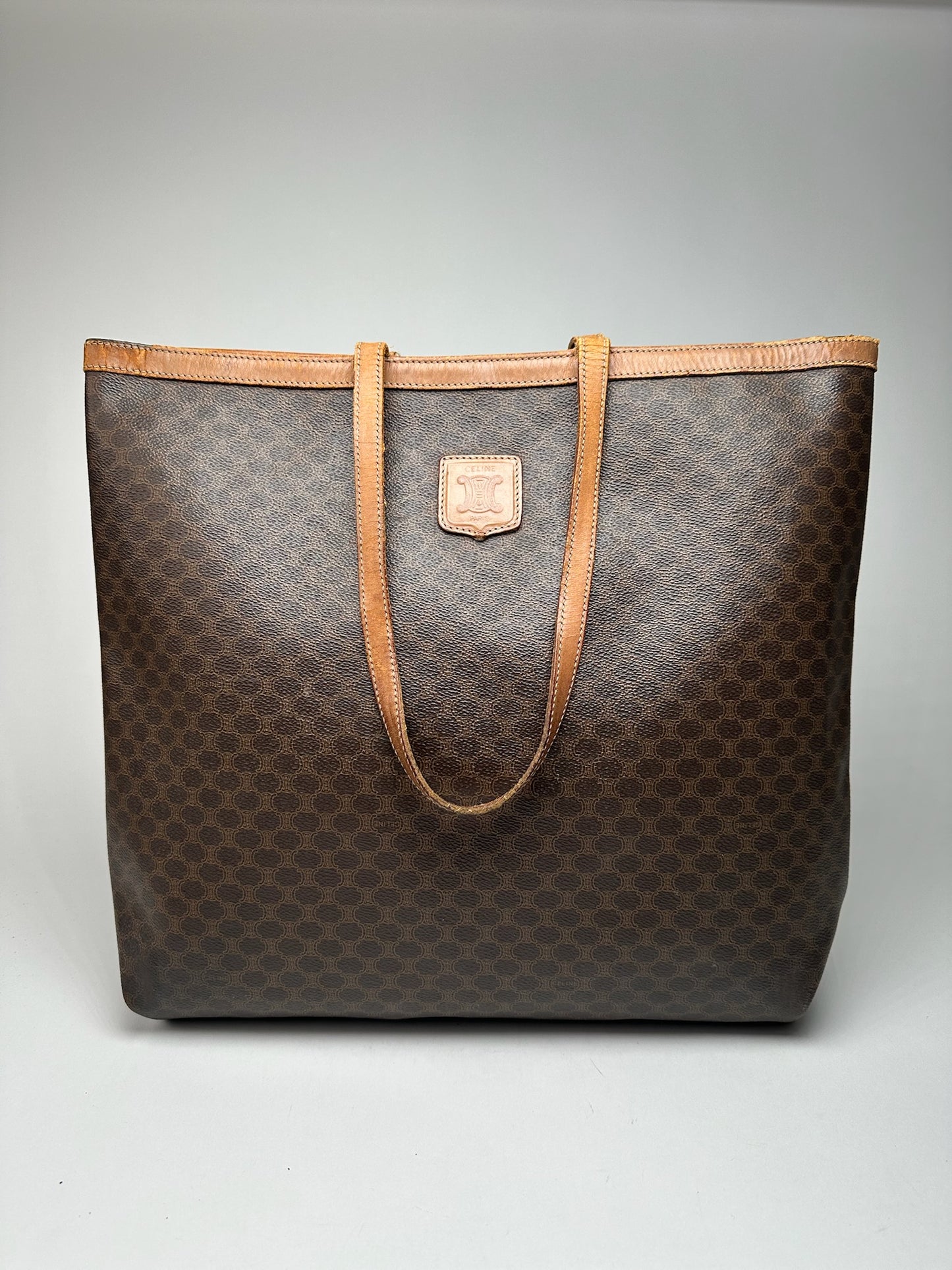 Vintage Celine Paris Monogram Leather Shopper bag