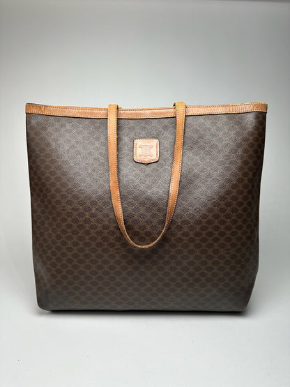Vintage Celine Paris Monogram Leather Shopper bag
