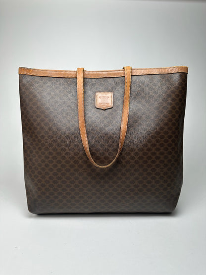 Vintage Celine Paris Monogram Leather Shopper bag