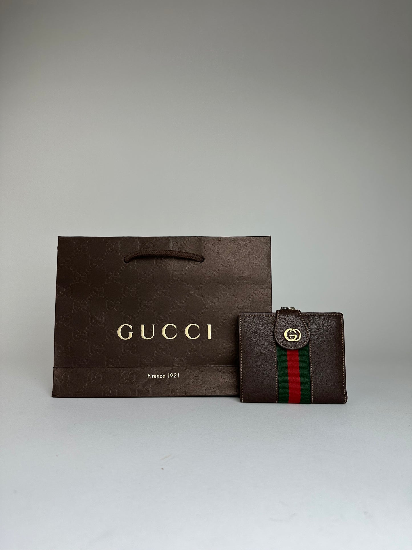 Vintage Gucci Bifold Wallet Brown Leather