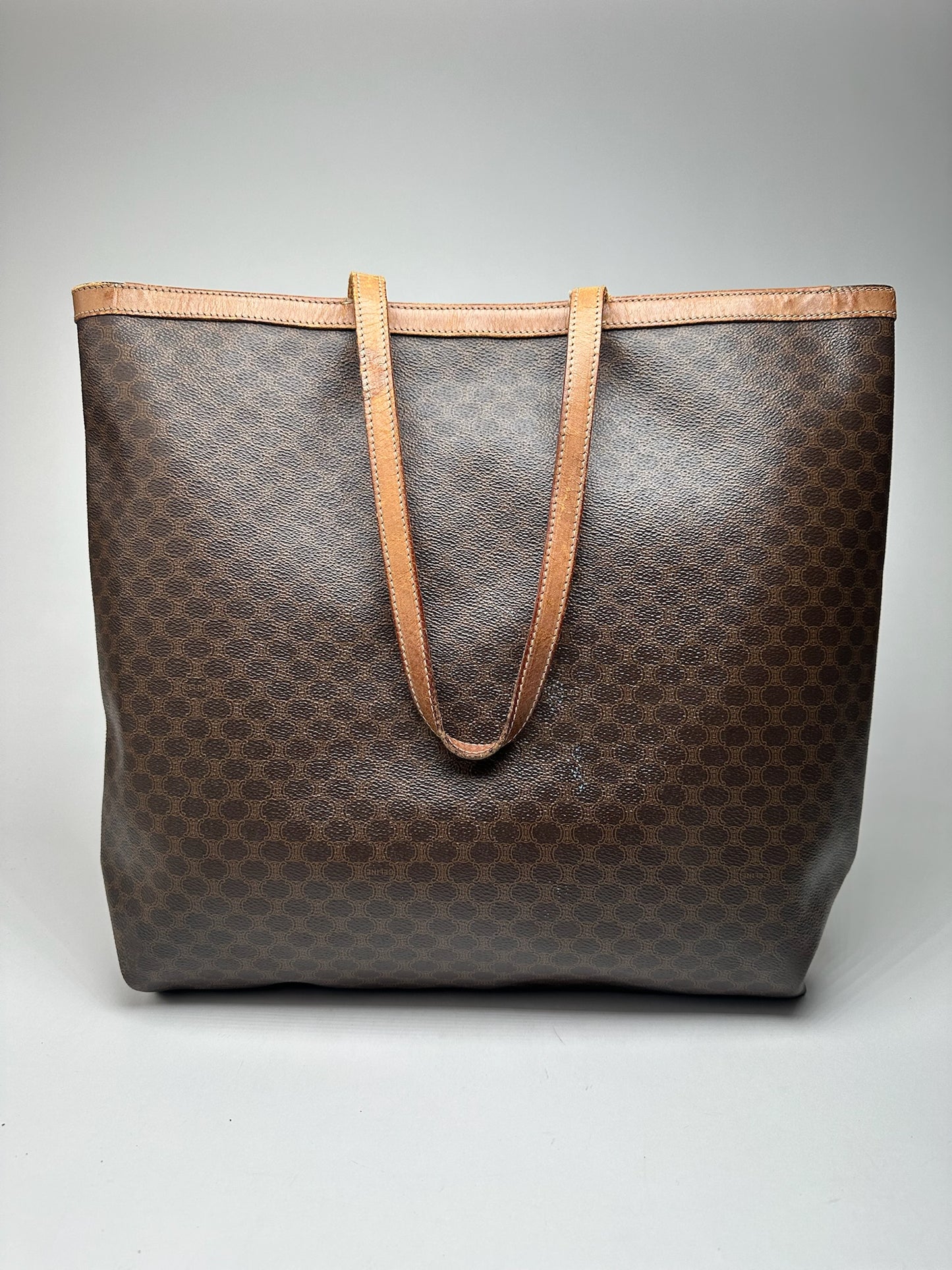 Vintage Celine Paris Monogram Leather Shopper bag